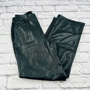 Abercrombie & Fitch The 90's Relaxed High Rise Faux Leather Pants Black 27/2S